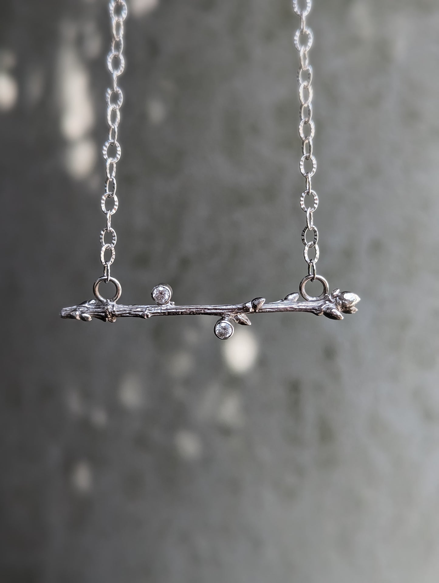 Moissanite Twig Necklace