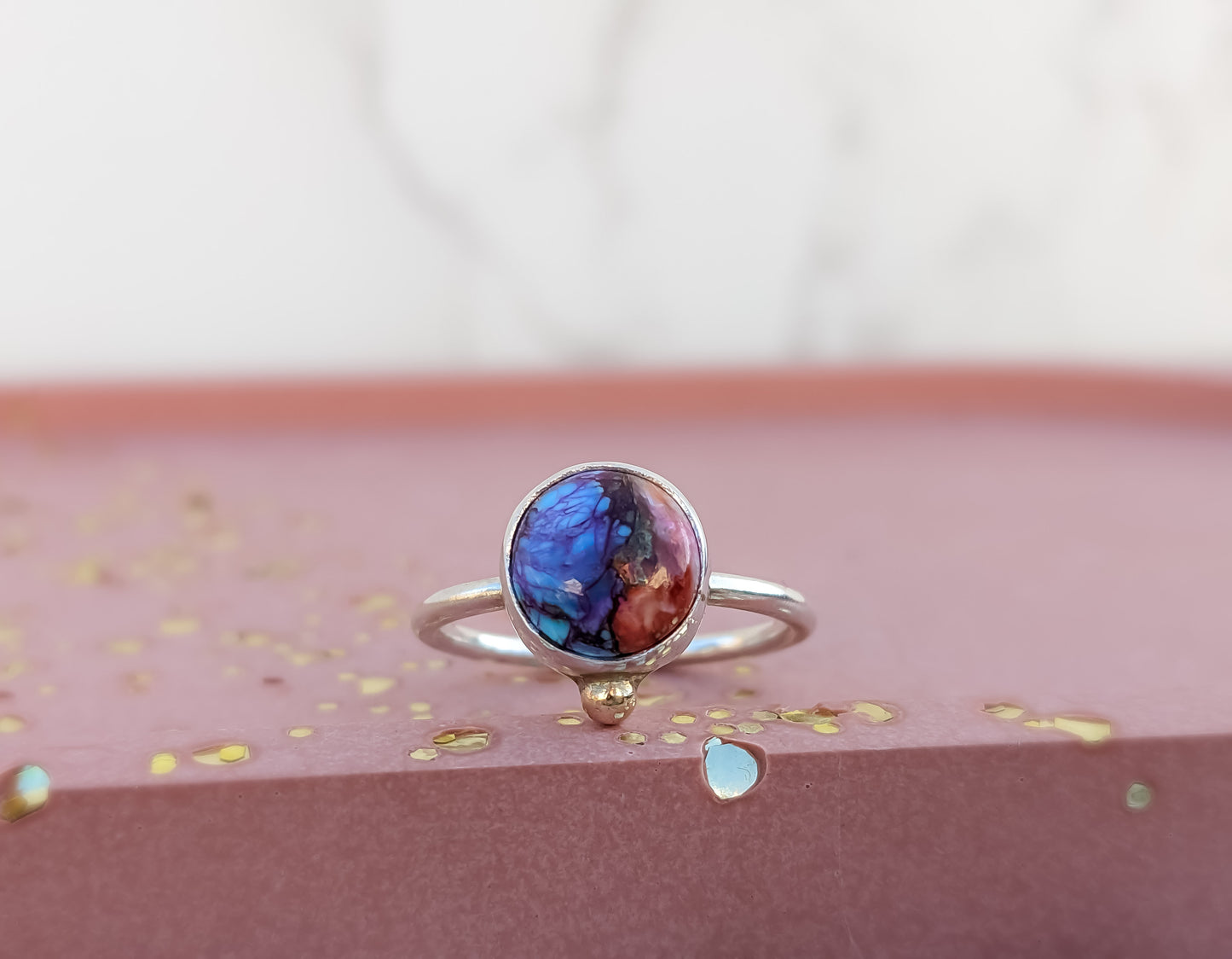 Spiny Oyster Turquoise Ring