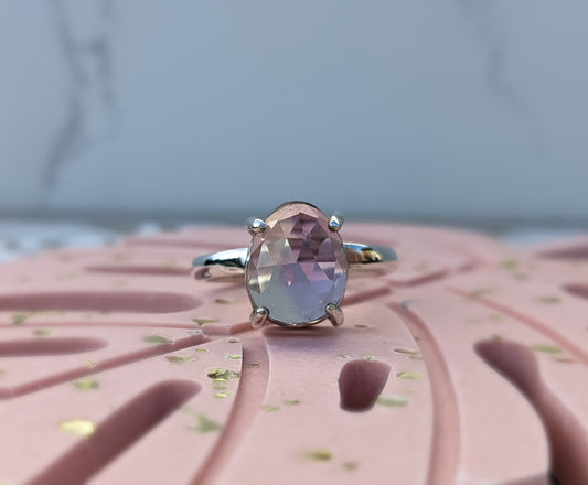 Rose Cut Fluorite Cocktail Ring