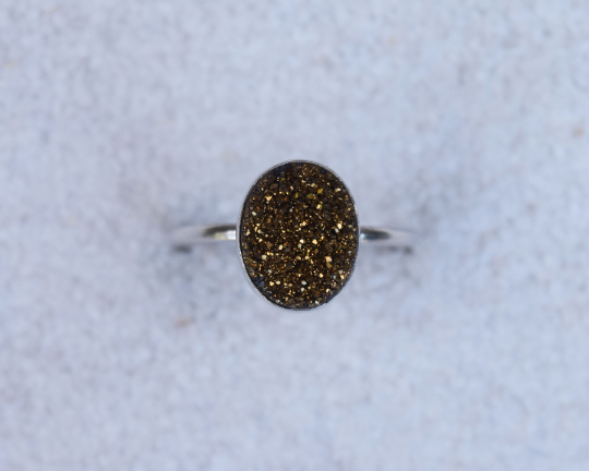 Gold Druzy Ring