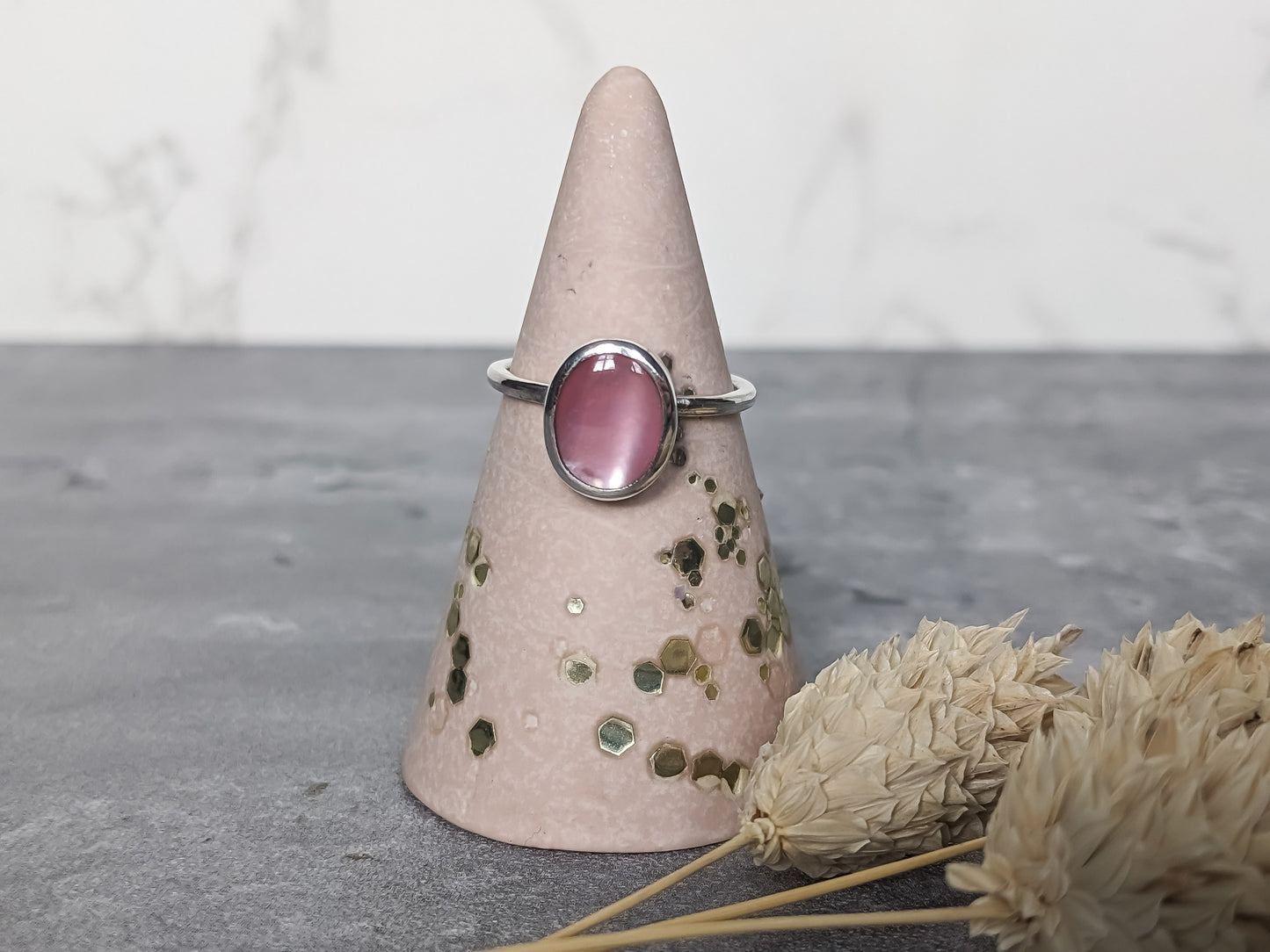 Pink Mother Of Pearl Ring