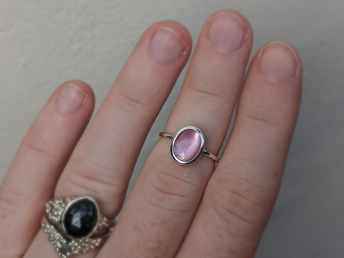 Pink Mother Of Pearl Ring