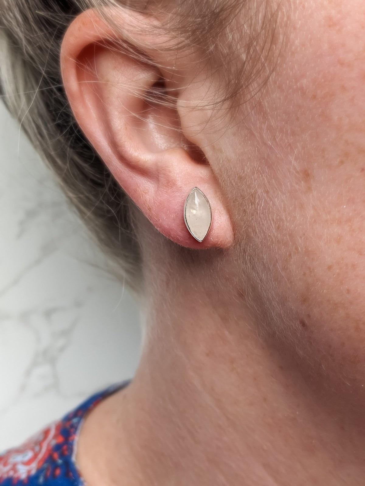 Rose Quartz Versatile Earrings with Teal Beaded Fringe